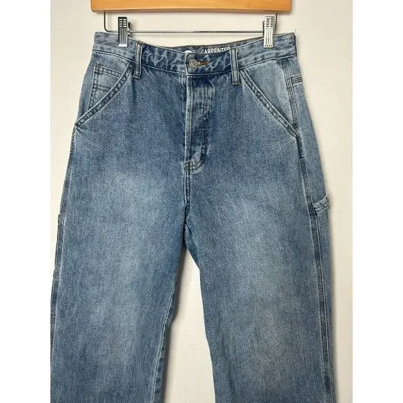 S.O.N.G. Carpenter Street Jeans Size 7/28 light wash wide leg - Picture 2 of 9